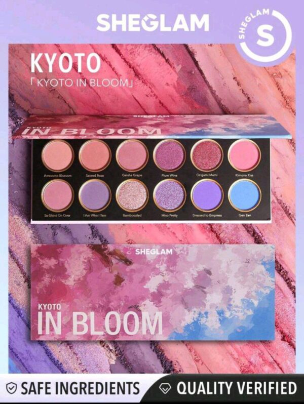 SHEGLAM لوحة ظلال العيون Kyoto In Bloom Palette 12-Clolor Shimmer Metallic Matte Eyeshadow Palette Shimmery Pink Purple High-Coloures Long-Lasting No Smudge ظلال العيون الناعمة والناعمة مستحضرات تجميل العيون  عيد الميلاد الشتاء ظلال العيون الوردية والأرجوانية وردی ديكور رمضان شتاء مكياج حفلات شاطئ سفر مجموعة Y2K تخييم في الهواء الطلق موضة مستحضرات التجميل Cosplay أفضل الاتجاهات رحلة المهرجانات لون باهِظ مدرسة يوم المرأة